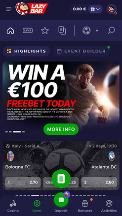 Lazybar Casino Mobile Sports