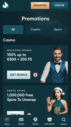 Promociones móviles del casino Legend Play