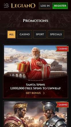 Promotions mobiles du casino Legiano