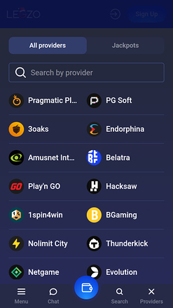 Développeurs de jeux mobiles Legzo Casino