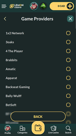 Разработчики мобильных игр для Lemon Casino