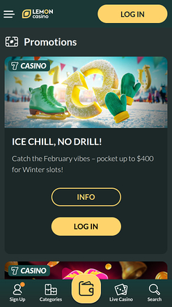 Мобильные акции Lemon Casino