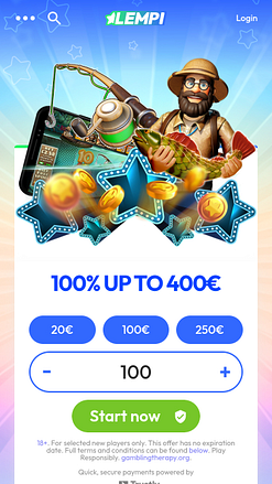 Lempi Casino Mobile Homepage