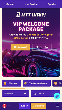 Jeux mobiles Lets Lucky Casino