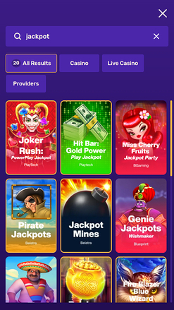 Jackpot mobile de Lets Lucky Casino