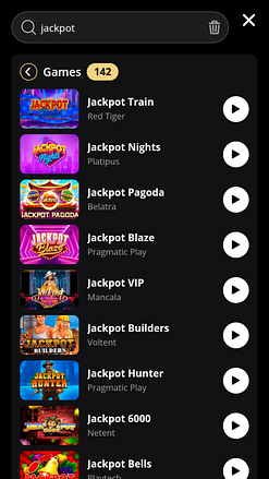 Jackpot mobile del casinò Lex