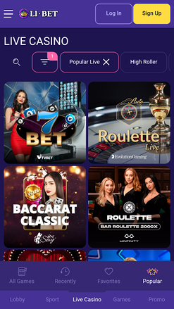 Li Bet Casino Mobile Live Dealer