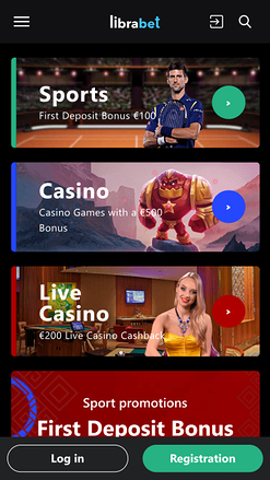 Librabet Casino Mobile Homepage