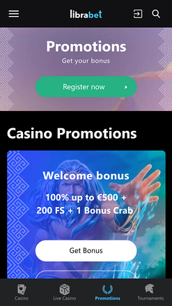 Librabet Casino Mobile-Aktionen
