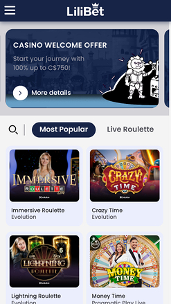 Lilibet Casino Mobile Live Dealer