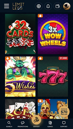 Мобильные игры казино Limitless