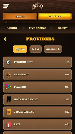 Lizaro Casino Mobile Game Developers