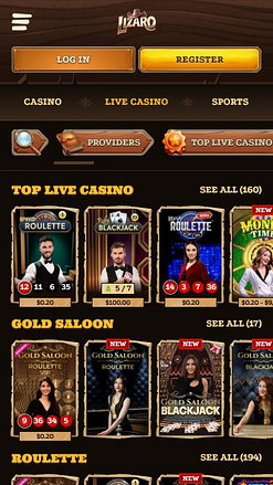 Lizaro Casino Mobile Live Dealer