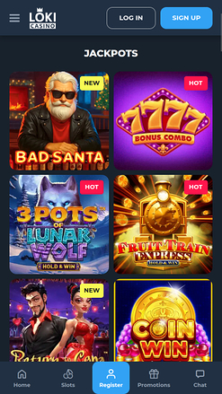 Мобильный джекпот казино Loki
