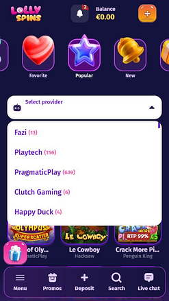 Développeurs du jeu mobile Lolly Spins Casino