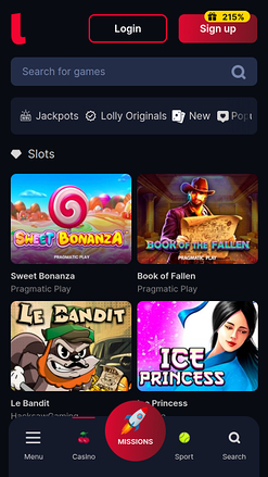 Lollybet Casino Mobile Games
