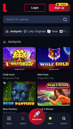 Lollybet Casino Mobile Jackpot