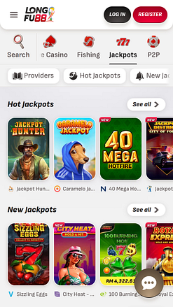 Jackpot mobile du casino LongFu88