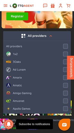Sviluppatori di giochi per dispositivi mobili Lotto Agent