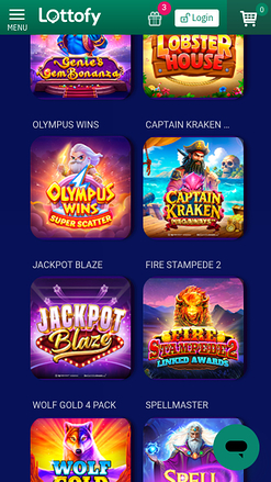 Jackpot mobile du casino Lottofy