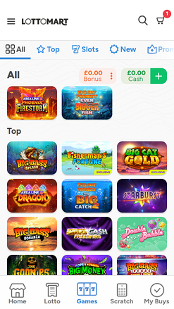Lottomart Casino Mobile Games