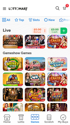 Lottomart Casino Mobile Live Dealer