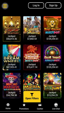 Jackpot mobile du casino Lotus Asia