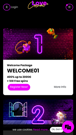 Promotions mobiles Lovecasino