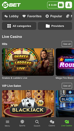 Casino mobile LSbet avec croupier en direct