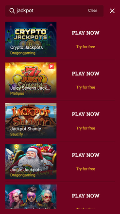 Jackpot mobile du casino Luck Of Spins