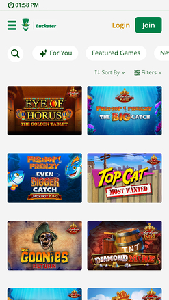 Jackpot mobile du casino Luckster