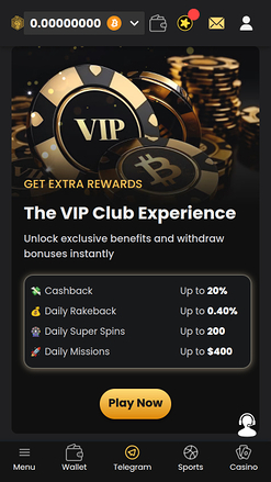 Page d'accueil mobile du casino Lucky Block