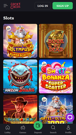 Lucky Circus Casino Mobile Games