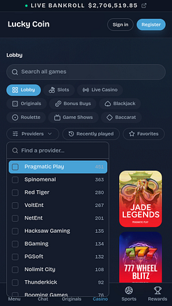 Lucky Coin Casino Mobile Game Developers