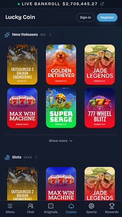 Lucky Coin Casino Mobile Games
