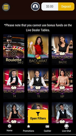 Crupier en Vivo de Lucky Creek Casino para Móvil