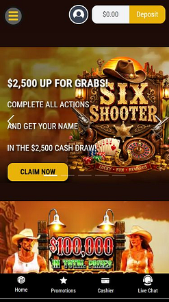 Promociones móviles de Lucky Creek Casino