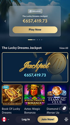 Jackpot mobile du casino Lucky Dreams