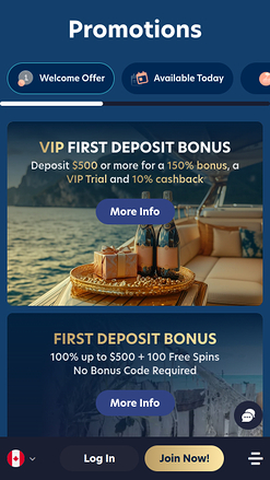 Promotions mobiles du casino Lucky Dreams