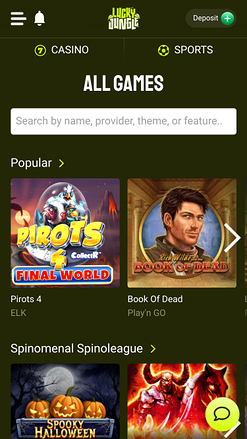 Jeux mobiles Lucky Jungle