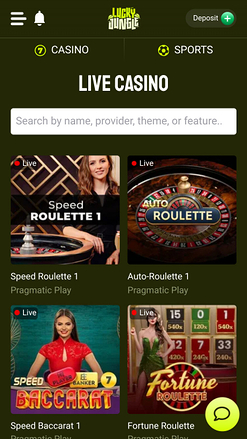 Lucky Jungle Mobile Croupier en Direct