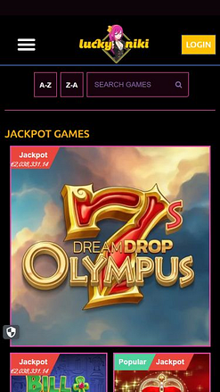 Мобильный джекпот казино Lucky Niki