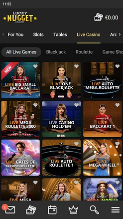 Lucky Nugget Casino Mobile Live-Casino