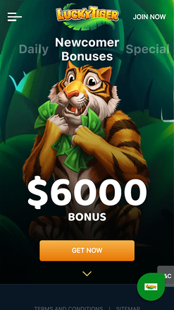 Promotions mobiles du casino Lucky Tiger