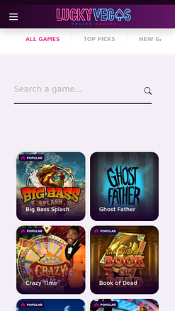 Jeux mobiles de casino Lucky Vegas