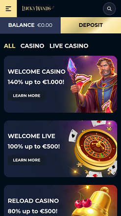 Lucky Wands Casino Mobile Promotions