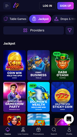 Мобильный джекпот Lucky7even