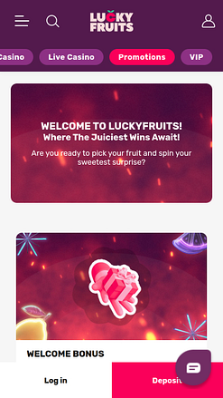 Мобильные акции казино LuckyFruits
