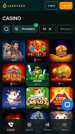Jeux mobiles de Luckygem Casino