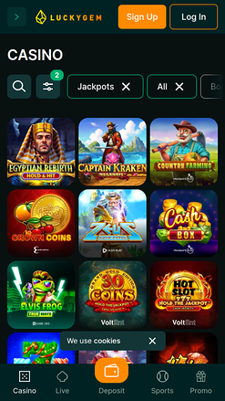 Luckygem Casino Mobile Jackpot 